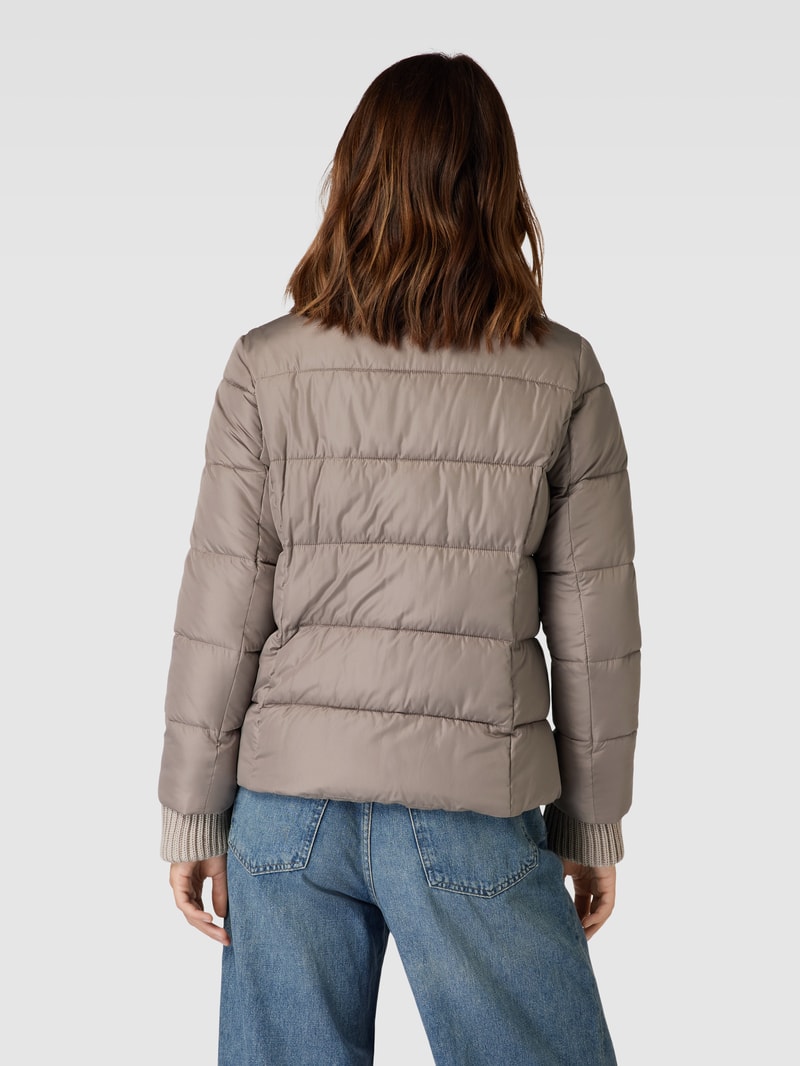 Steppjacke mit Zweiwege-Reißverschluss in taupe