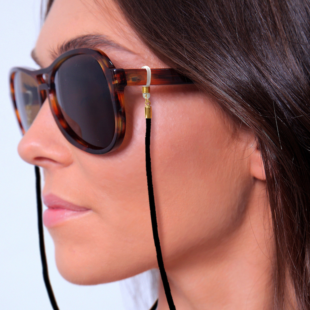 Elli Elli Accessoires de Bijouterie Femmes Collier à lunettes Basic avec cuir synth. e Bijoux