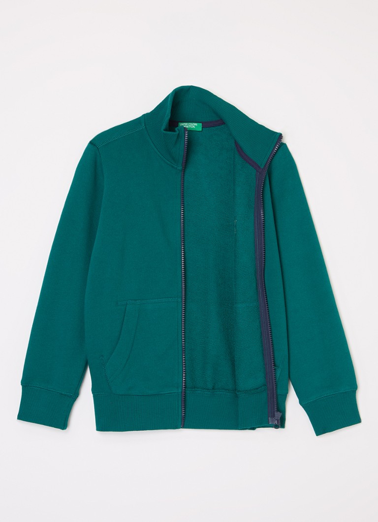 Bluza Benetton z haftowanym logo i kieszeniami bocznymi.