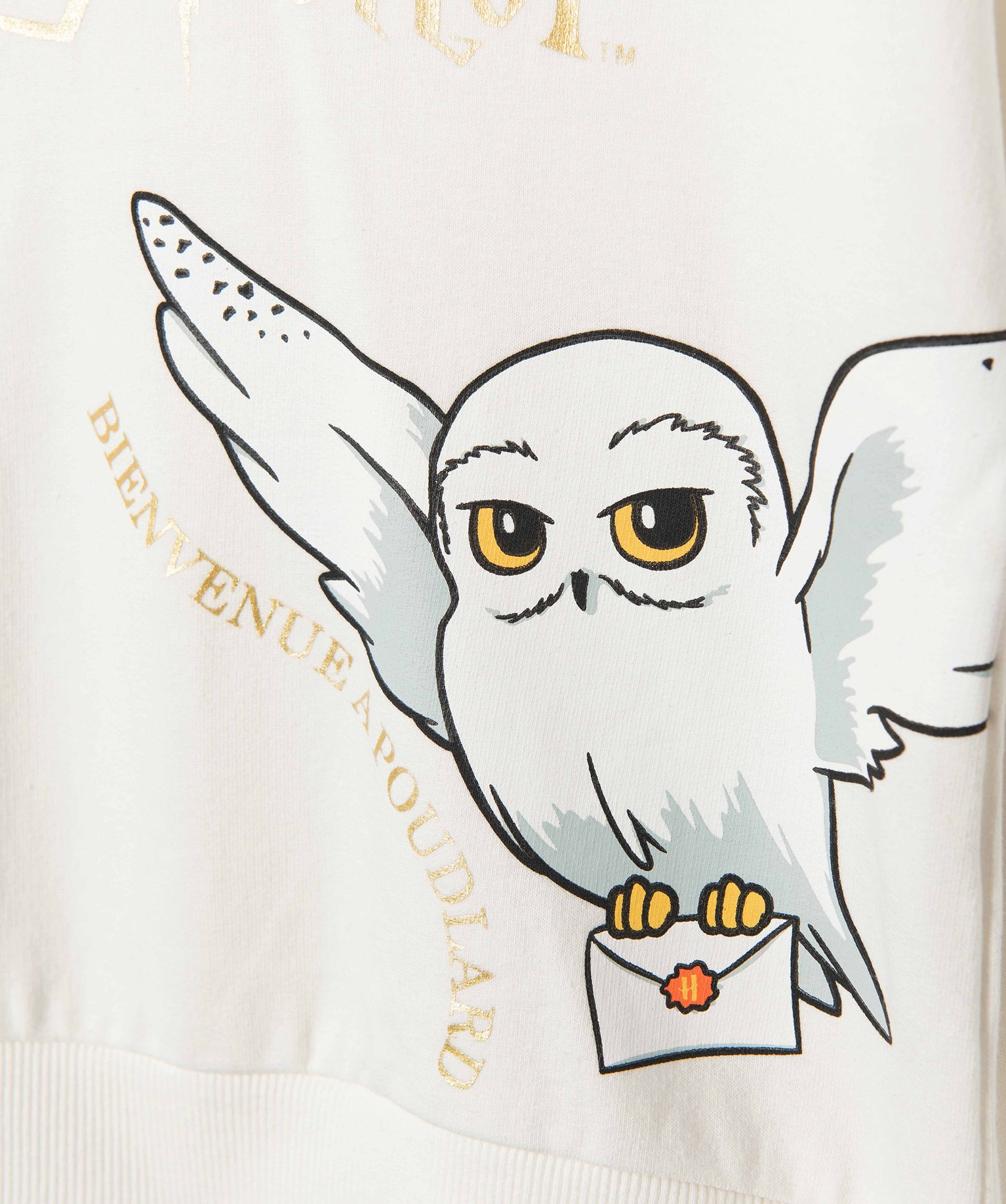 Sweat fille court à capuche avec motif - Harry Potter ecru | GEMO