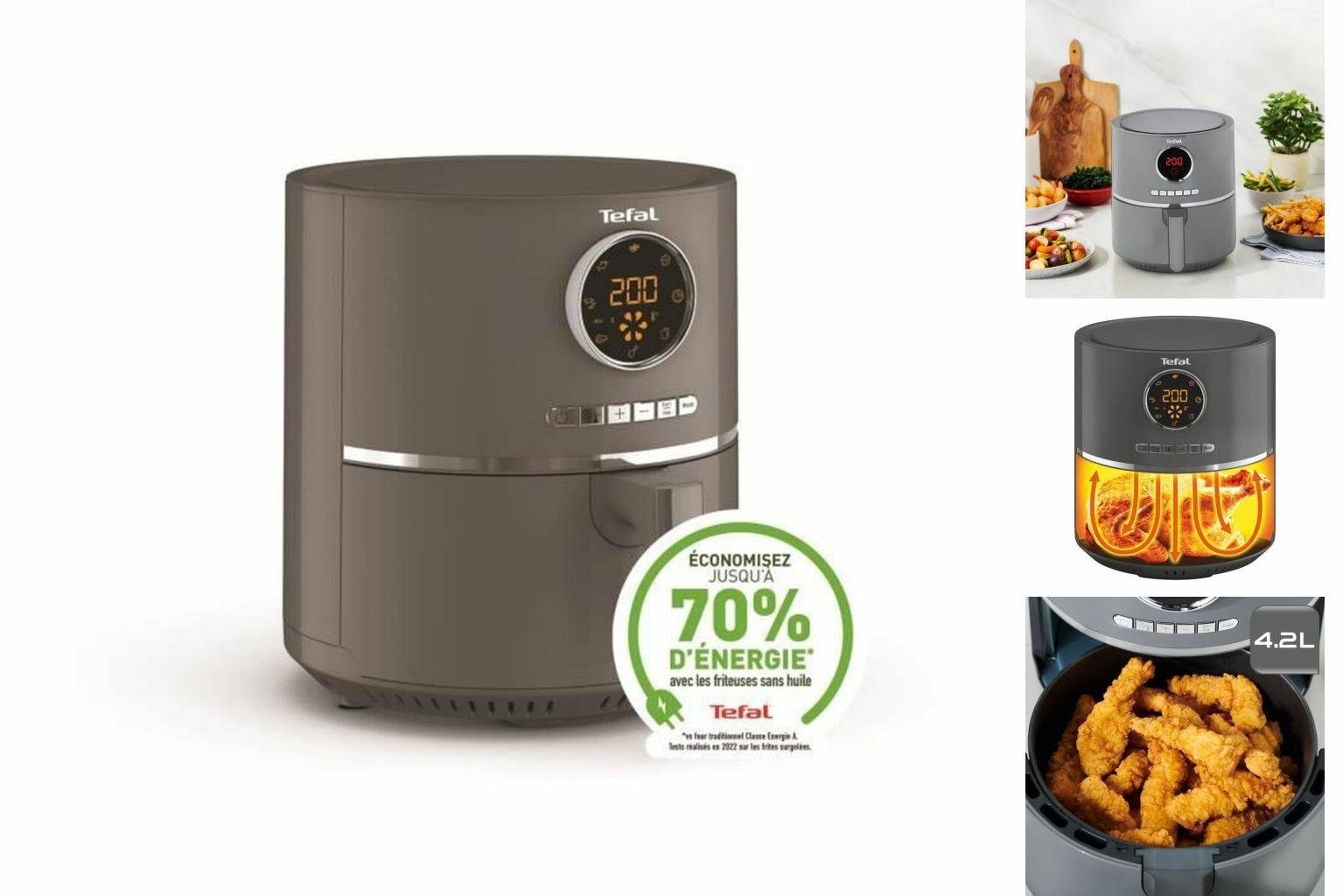Tefal Fritteuse Airfryer Heißluft Fritteuse Tefal EY111B15 Grau 1400 W 4,2 L