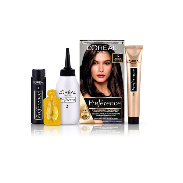 L'Oréal Paris Préférence 3 sötétbarna tartós hajfesték