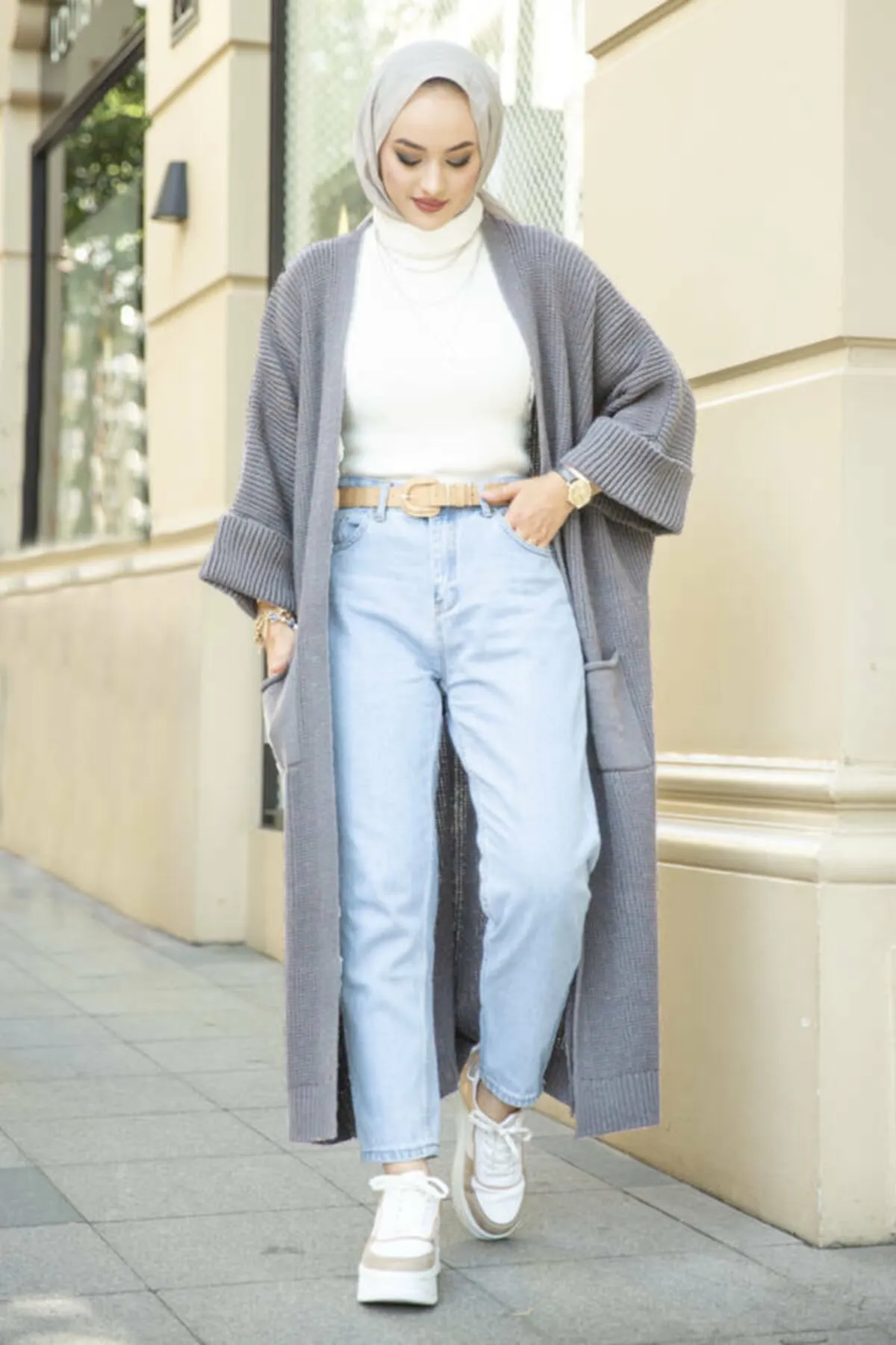 Tesetturcemoda  Strickjacke - Grau - Regular Fit