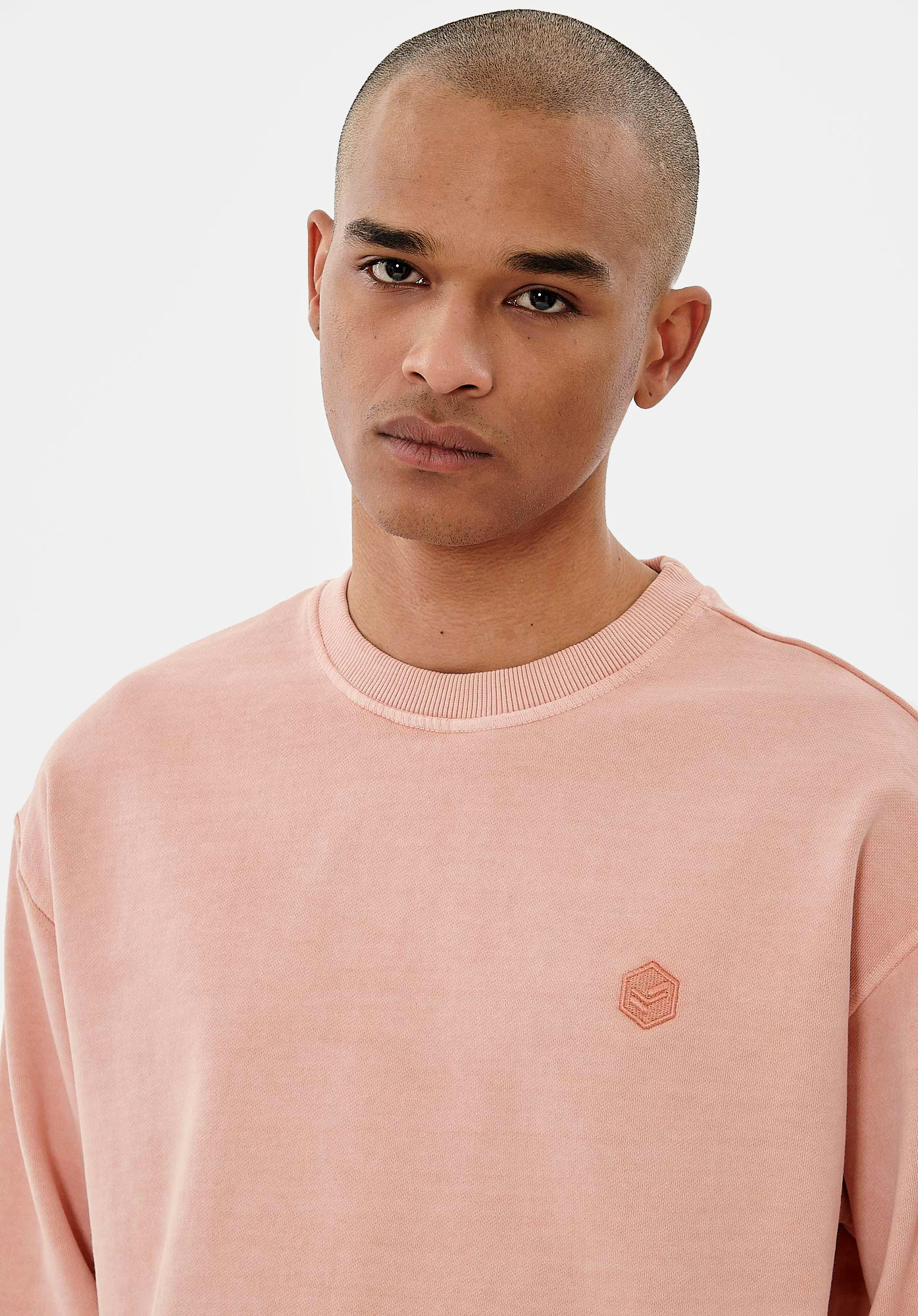 CREW   Sweat rose Homme en 100% coton