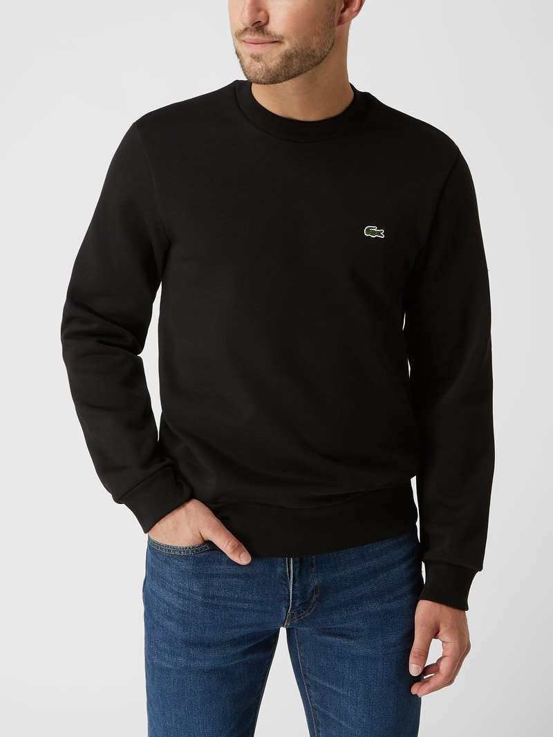 Sweatshirt mit Logo-Detail in schwarz