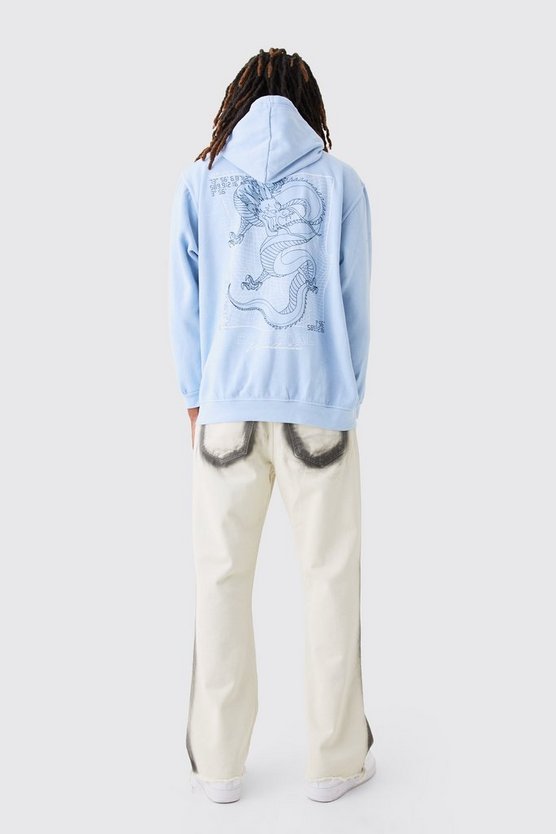 Oversize Hoodie mit Drachen-Print