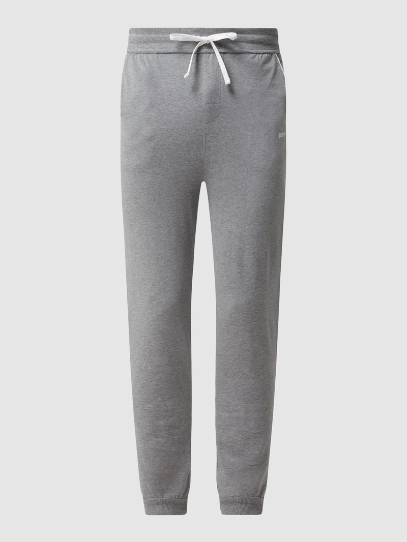 Pyjama-Hose mit Stretch-Anteil in mittelgrau meliert