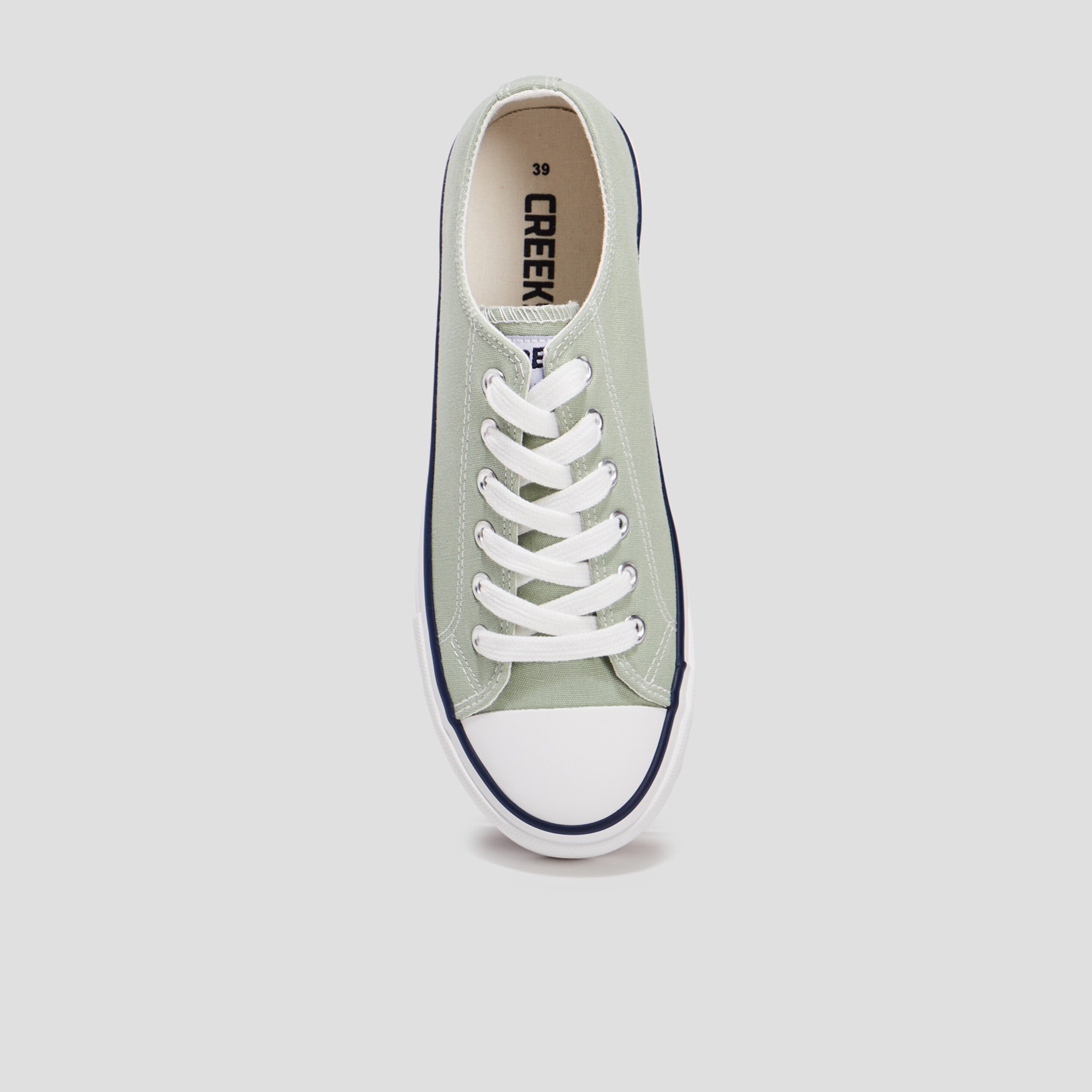 Tennis en toile à lacets Creeks vert clair femme | La Halle