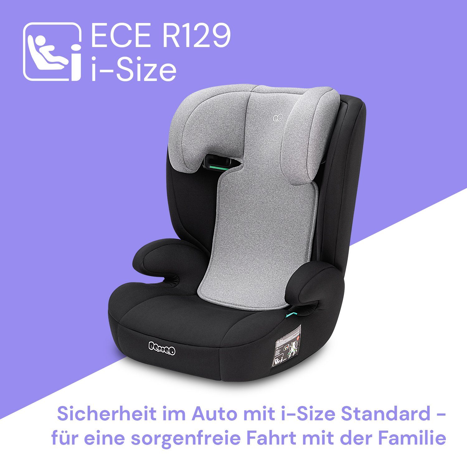 BooBoo Autokindersitz Safety Oslo, ab: 4 Jahren, bis: 12 Jahre, Kindersitz ohne Isofix, für Kinder von 100 bis 150 cm