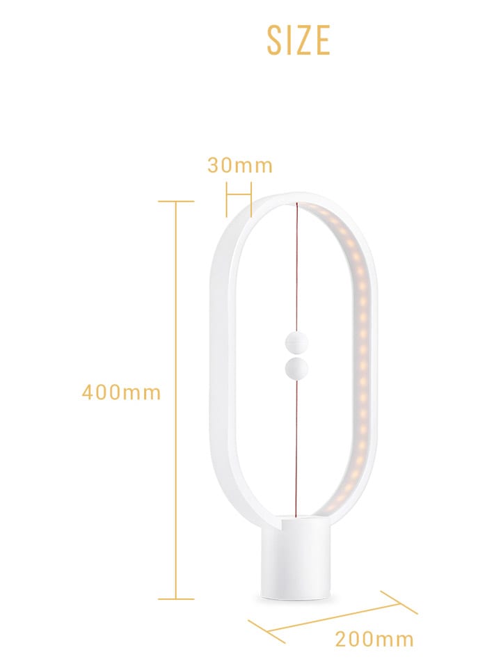 Designnest LED-Tischleuchte ''Heng'' in Weiß - (L)40 x (B)20 cm günstig kaufen onesize