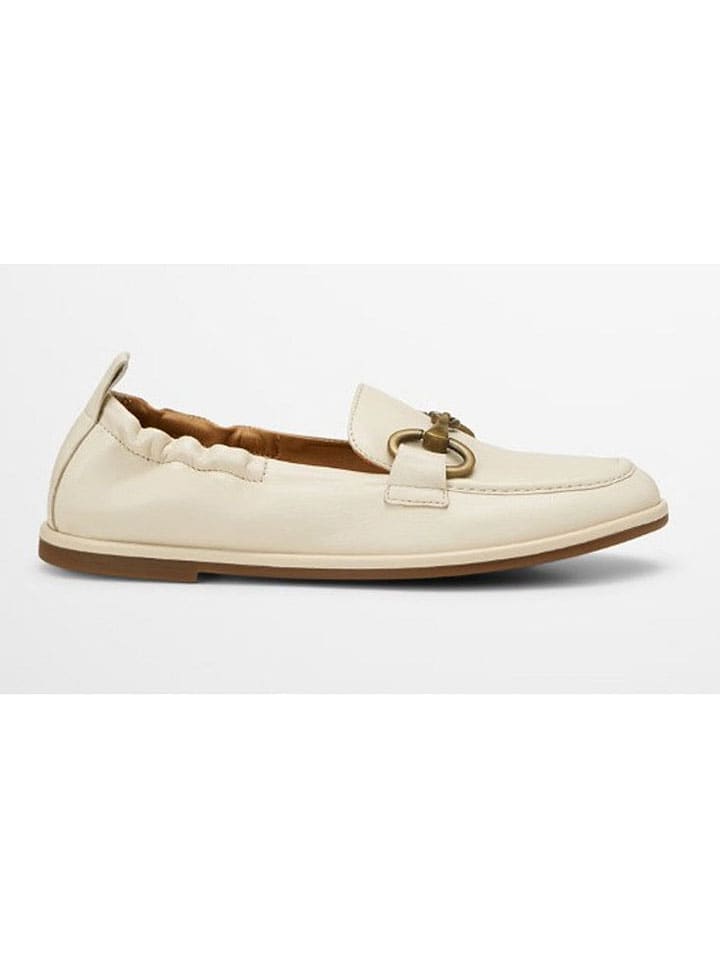 Marc O'Polo Shoes Leder-Slipper in Beige günstig kaufen
