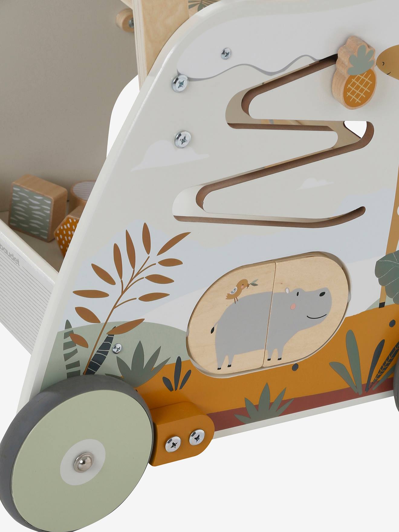 Chariot de marche multi-activités Tanzanie en bois FSC® vert