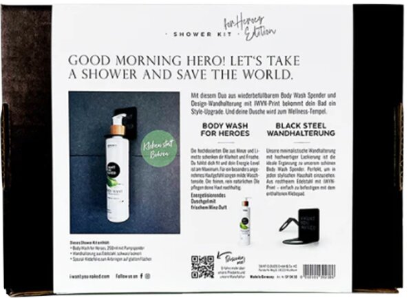 I Want You Naked For Heroes Shower Kit Körperpflegeset
