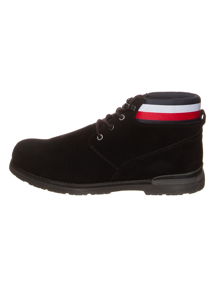 Tommy Hilfiger Shoes Leder-Boots in Schwarz günstig kaufen