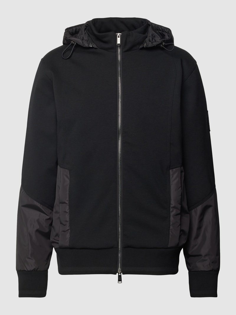 Sweatjacke mit Label-Patch - Porsche X Boss Collection in schwarz
