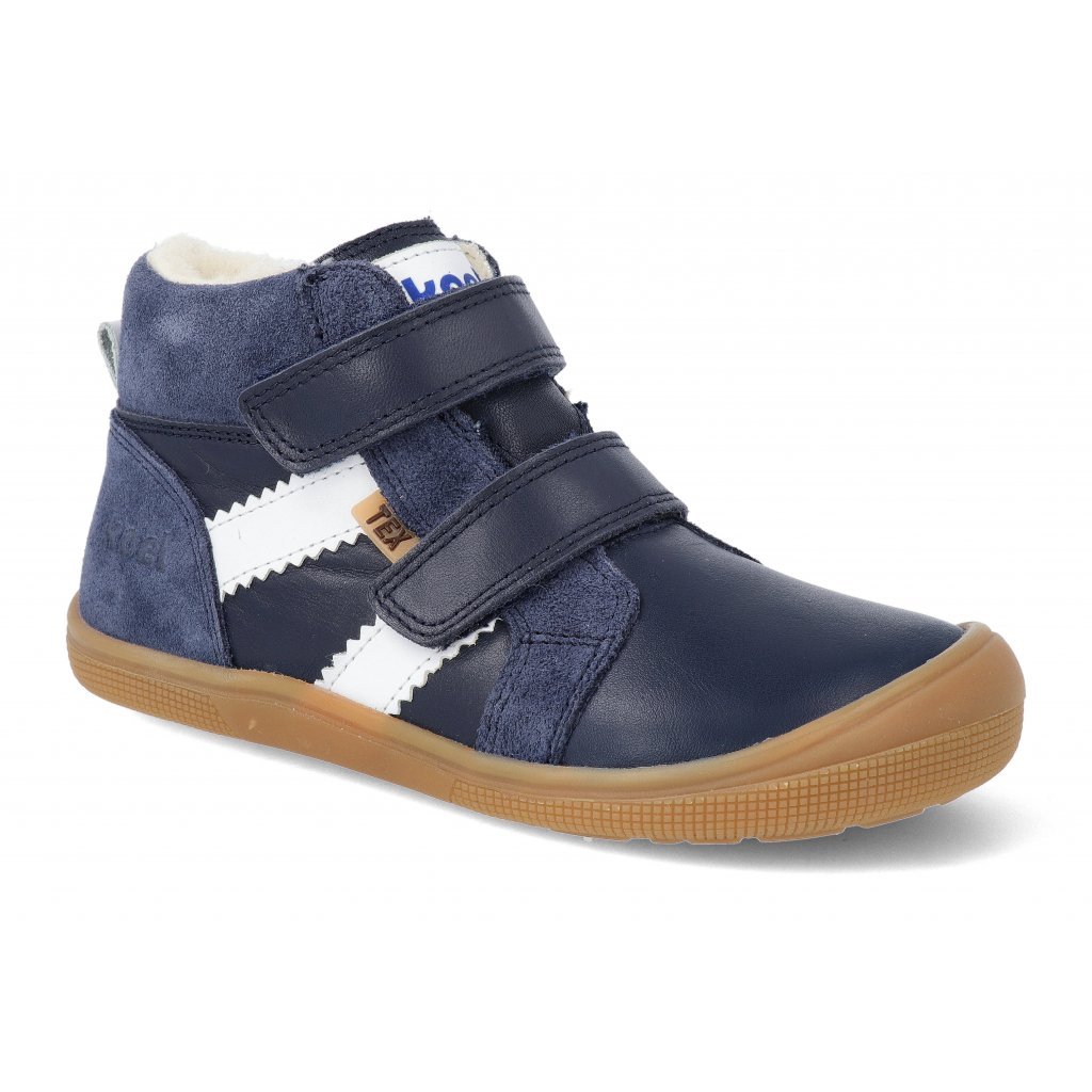 Koel4kids Ethan TEX Wool Blue 07T023.102 mit Wolle gefütterte Winterbarfußschuhe