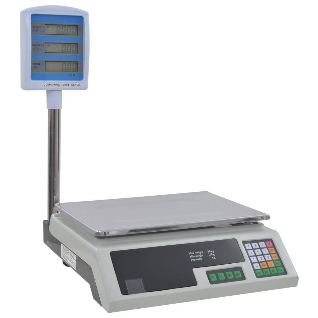 vidaXL Küchenwaage Elektronische Paketwaage mit LCD 30 kg