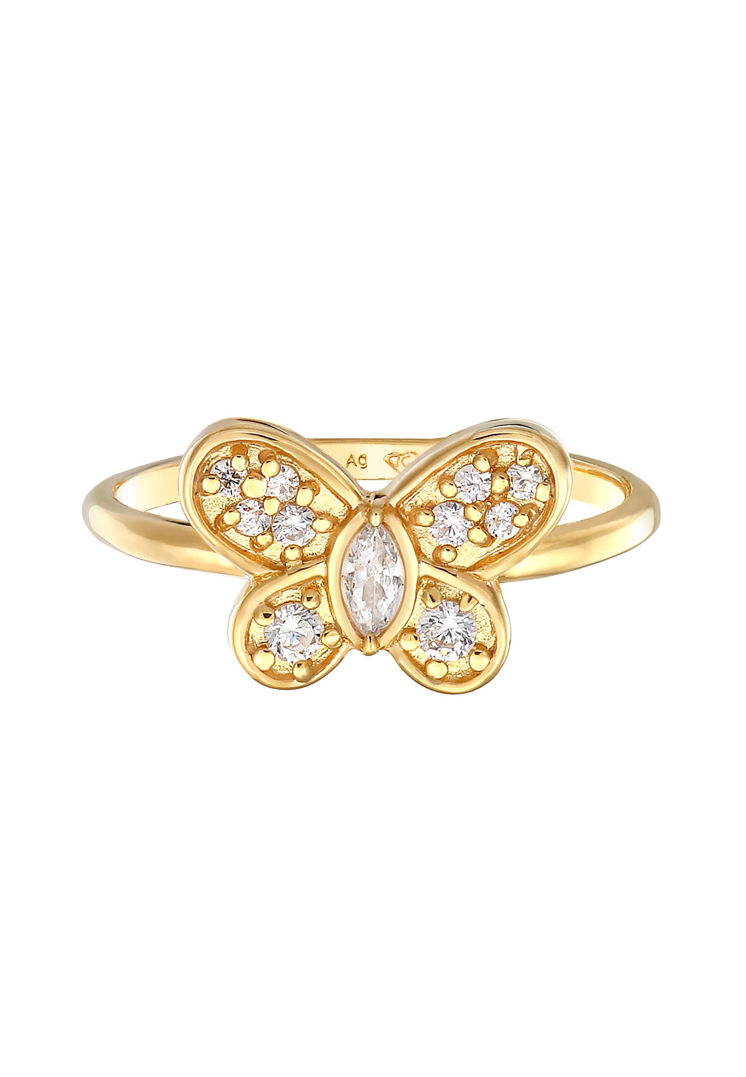 Bracciale da donna Elli con simbolo di farfalla scintillante e zirconi cubici in argento sterling 925.