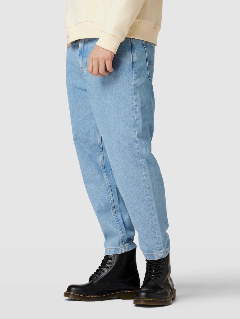 Loose Fit Jeans mit Logo-Bund in jeans