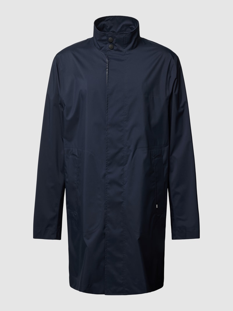 Mantel mit Stehkragen Modell 'Jared' in marineblau