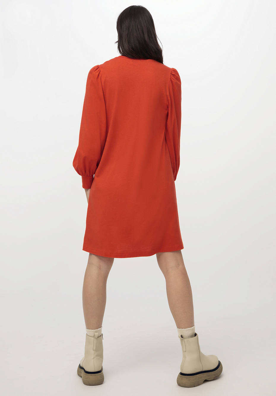 Mini-Kleid aus Bio-Baumwolle mit Bio-Merinowolle