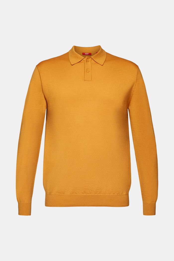 Wollpullover im Polo-Stil