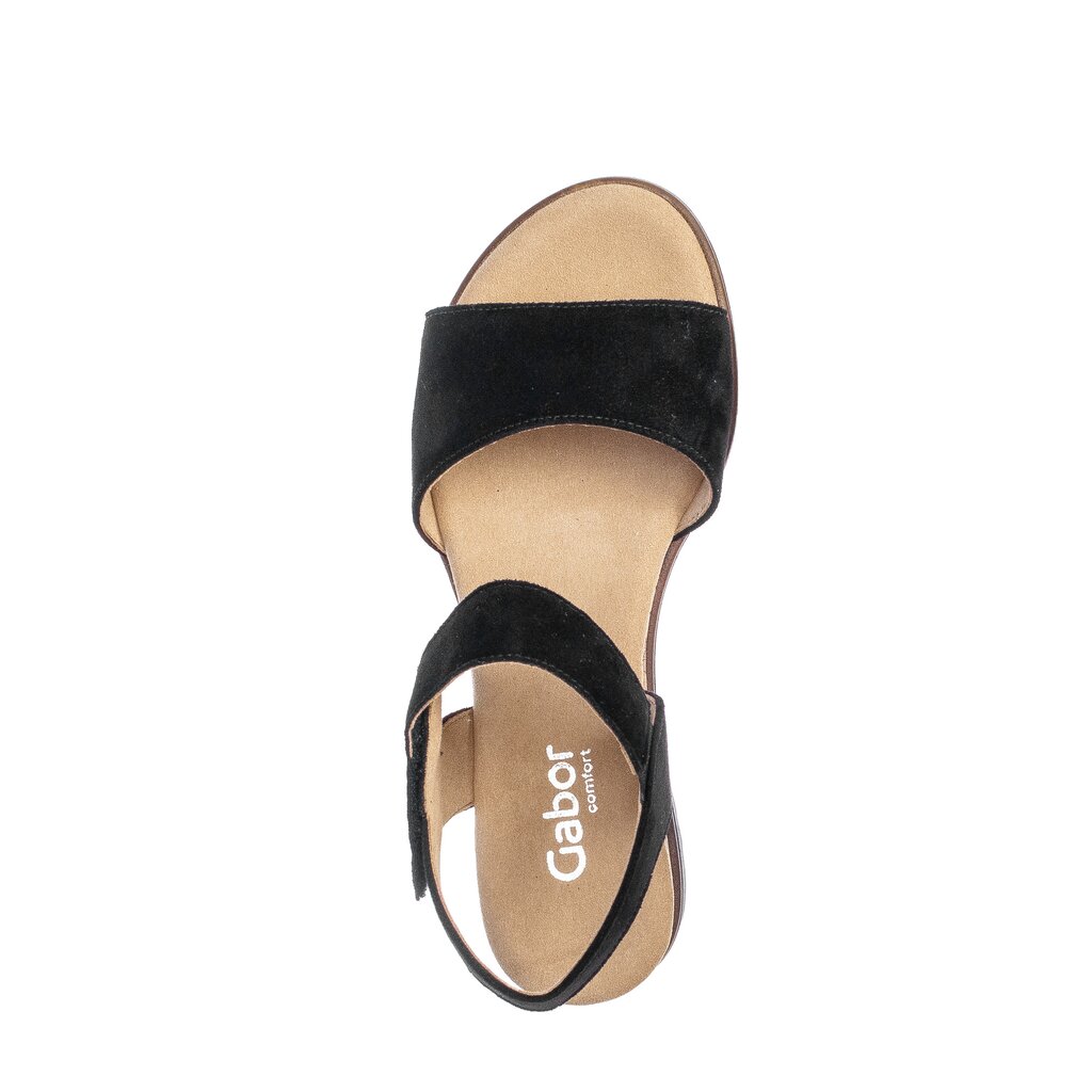 Gabor comfort Keilsandalette schwarz