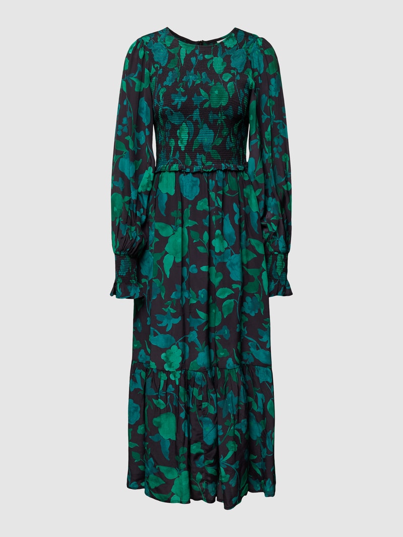 Midikleid mit floralem Muster Modell 'Caro' in grün