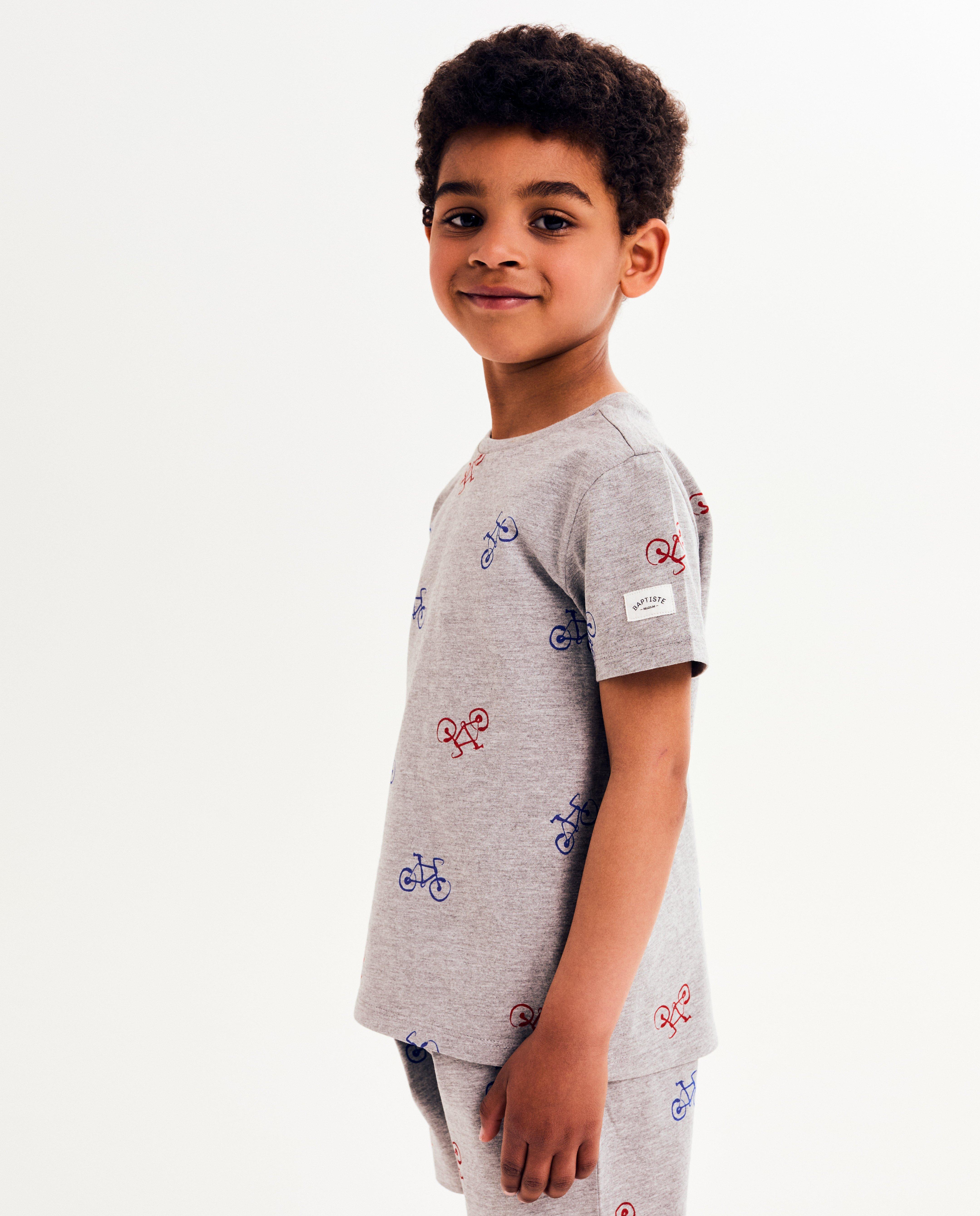 Pijamale Baptiste cu imprimeu de bicicletă de curse, unisex, 98-128 gri