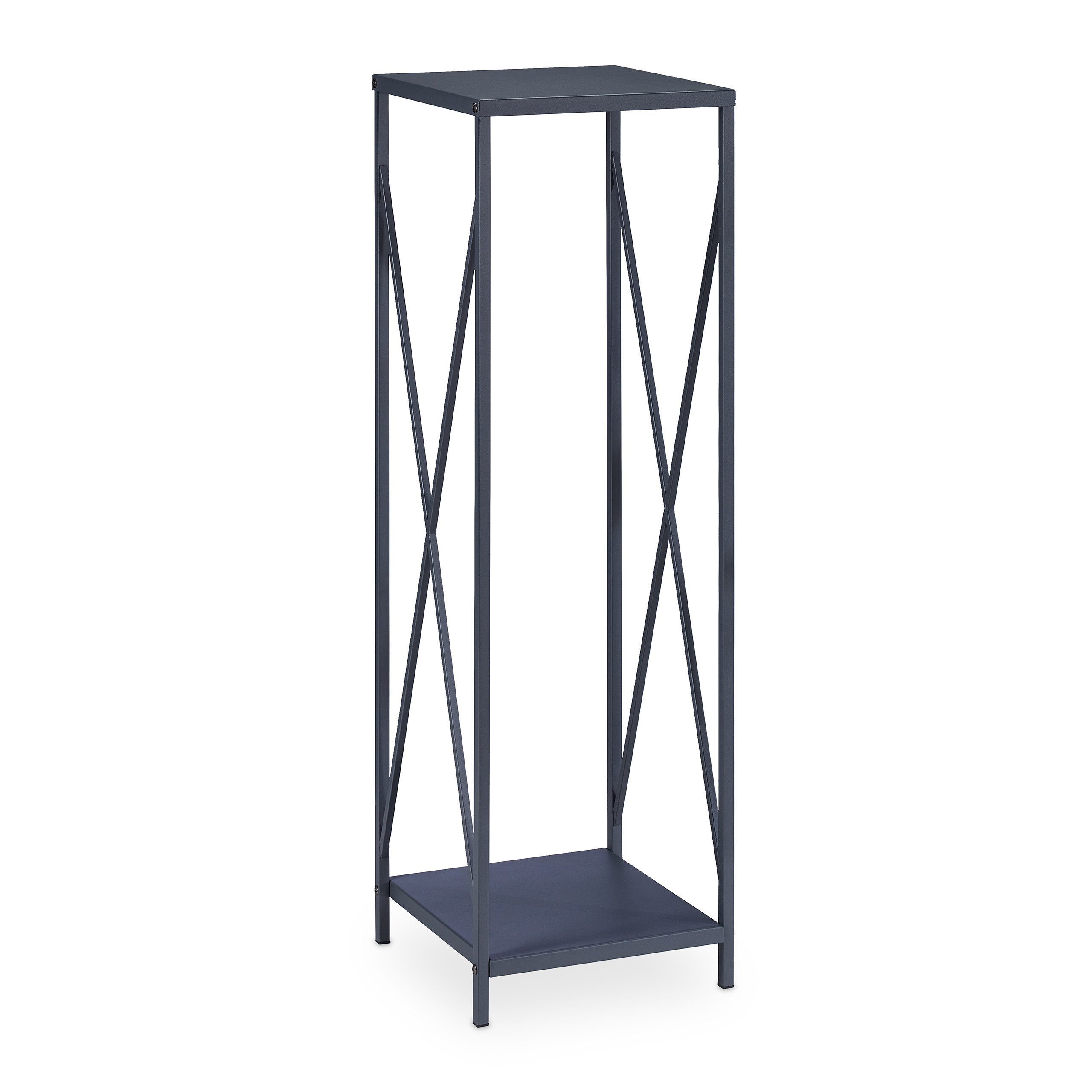relaxdays Kaminholzregal Graues Kaminholzregal aus Metall, BxTxH:34x34x112 cm