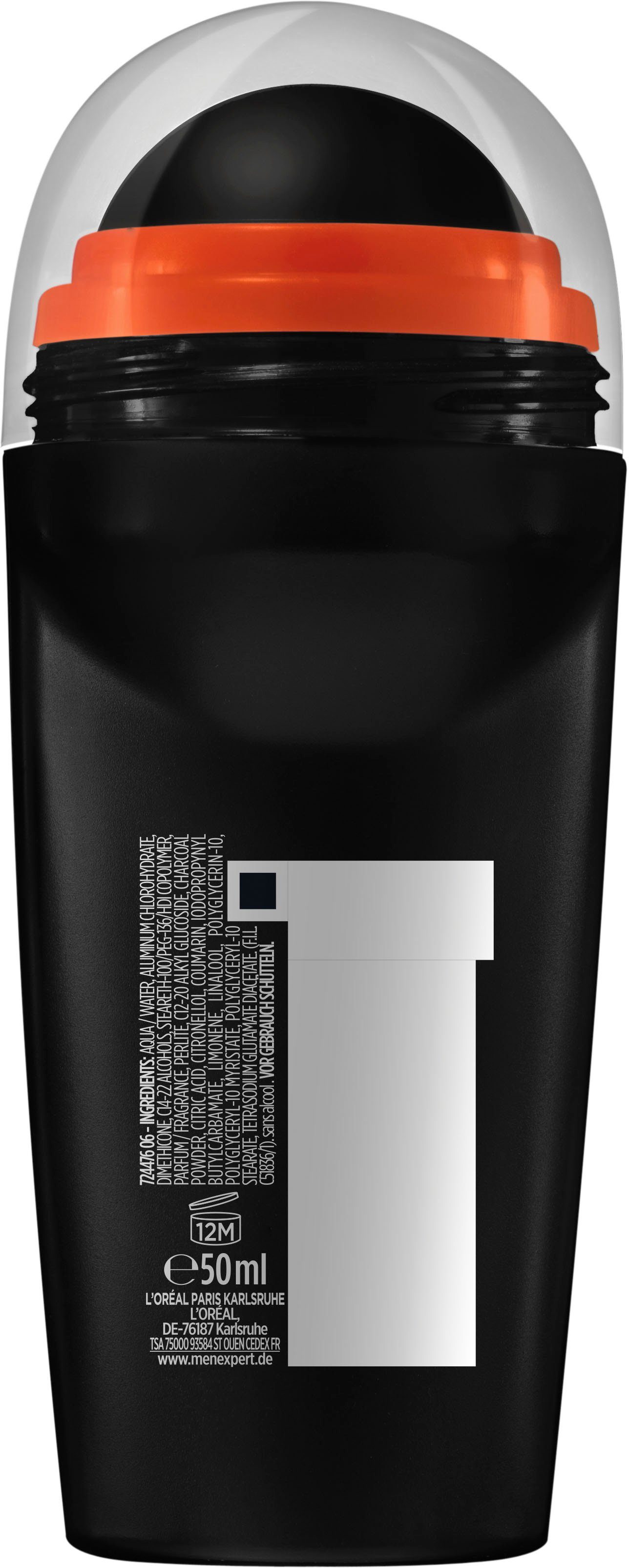 L'ORÉAL PARIS MEN EXPERT Deo-Roller Carbon Protect Anti-Transpirant, mit 48H Trockenschutz