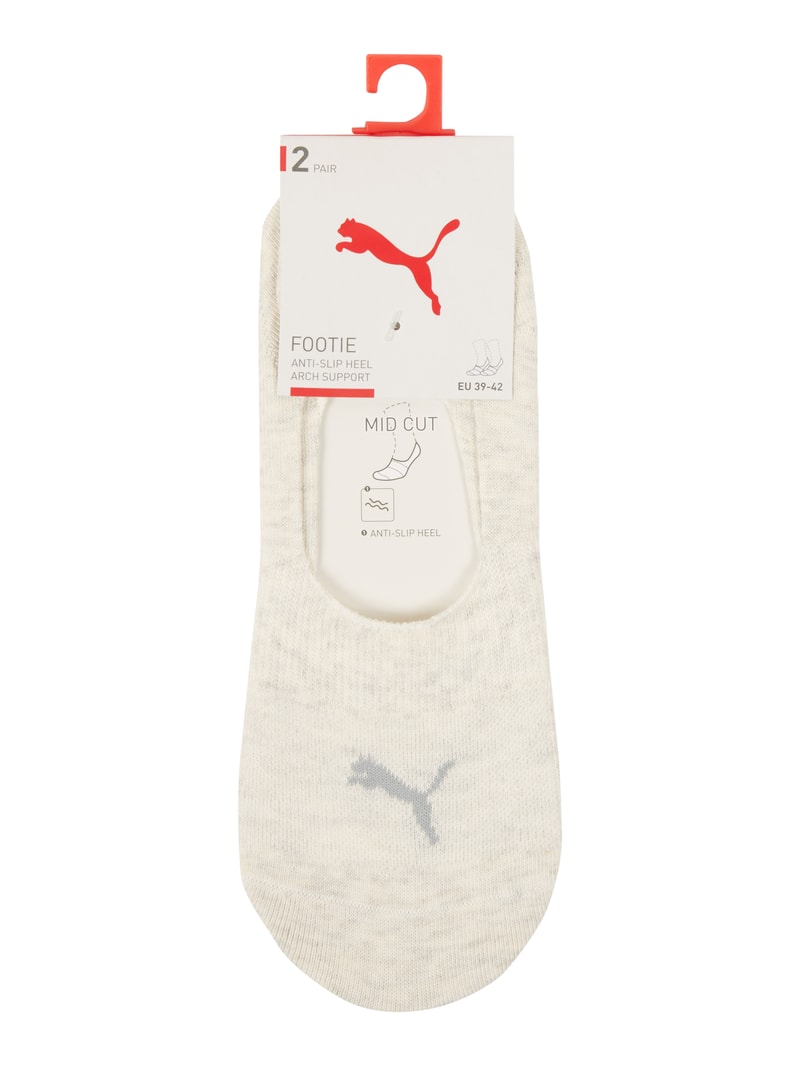 Füßlinge im 2er-Pack in beige meliert