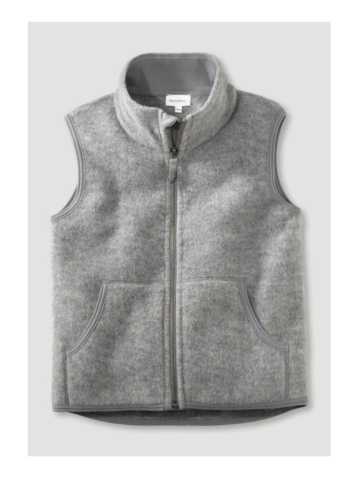 Hessnatur Wollfleece-Weste in grau günstig kaufen