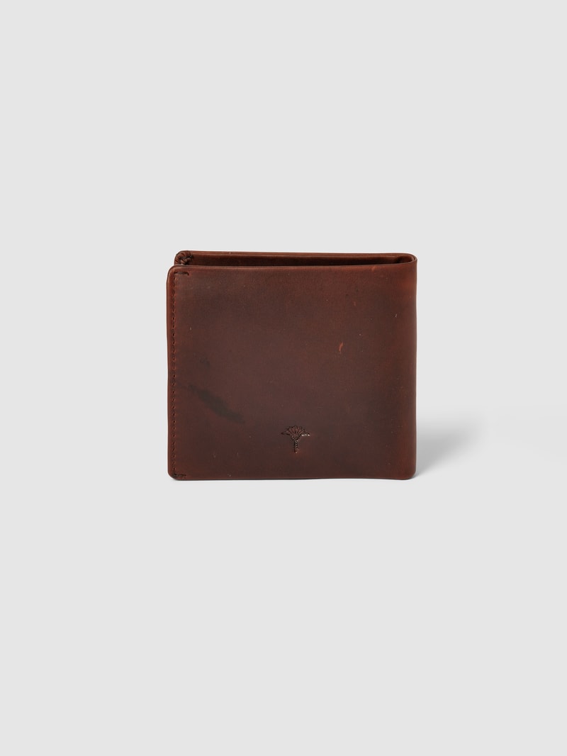 Portemonnaie mit Label-Prägung Modell 'loreto philipos' in cognac