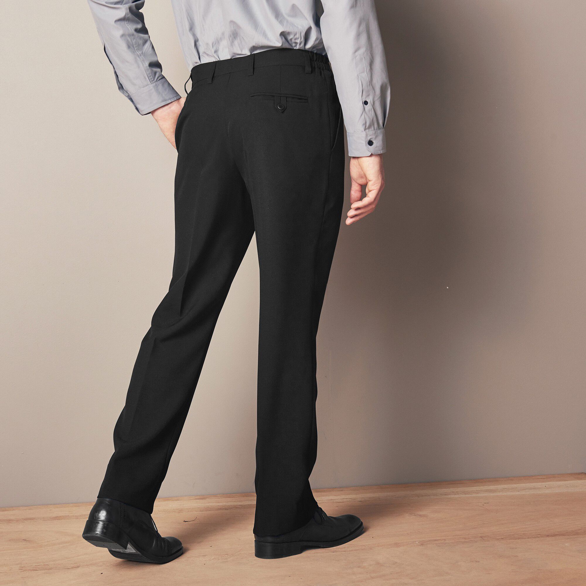 Pantalon taille élastiquée à pinces