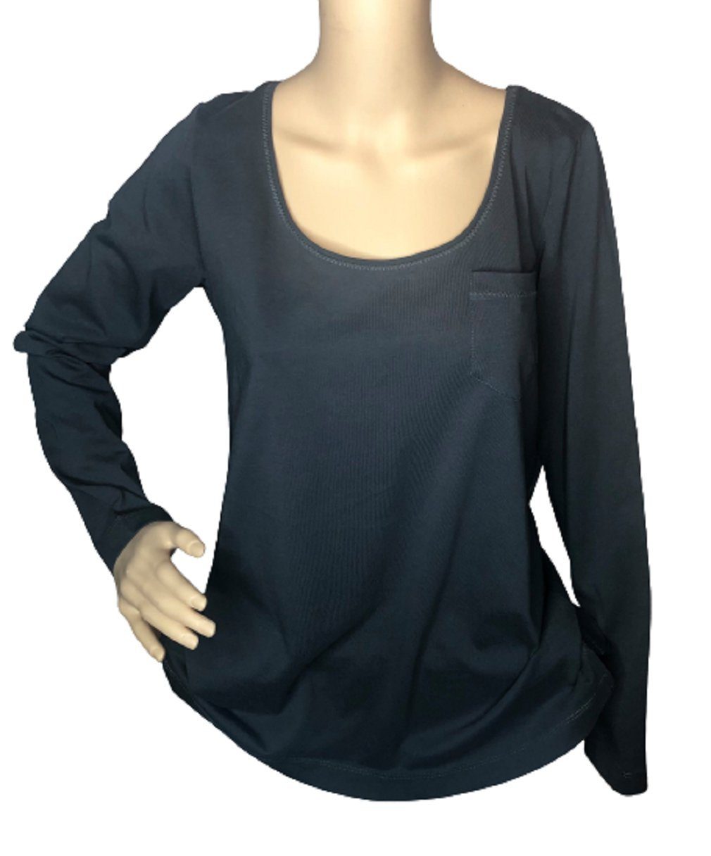 ESPRIT maternity Umstandsshirt N-22801 Bio Baumwolle dunkelgrau