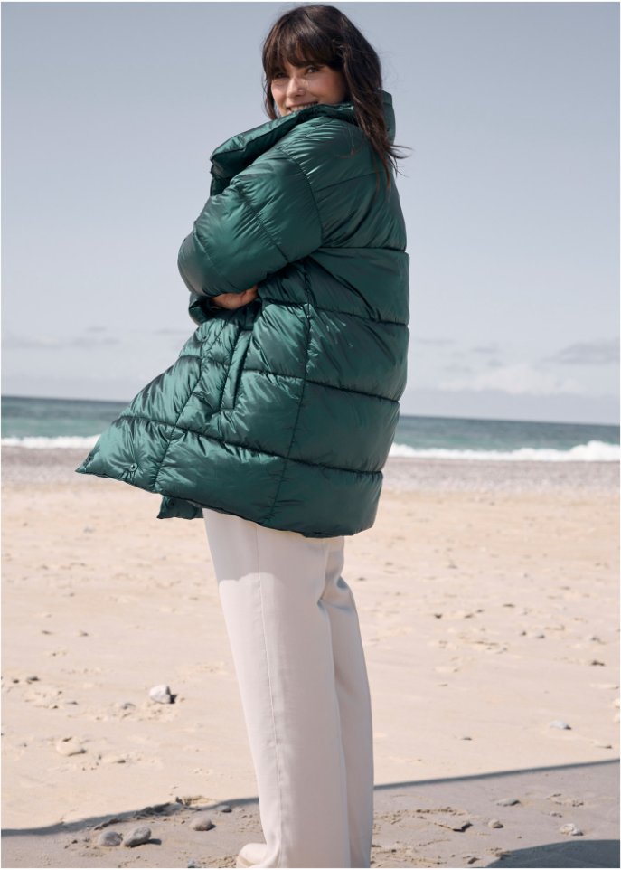 Glänzende Steppjacke