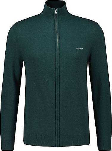 GANT Herren Strickjacke mit Lammwolle EXTRAFINE LAMBSWOOL ZIP CARDIGAN