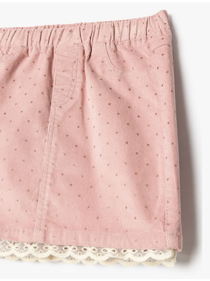 KOTON Rock in Rosa Gemustert günstig kaufen