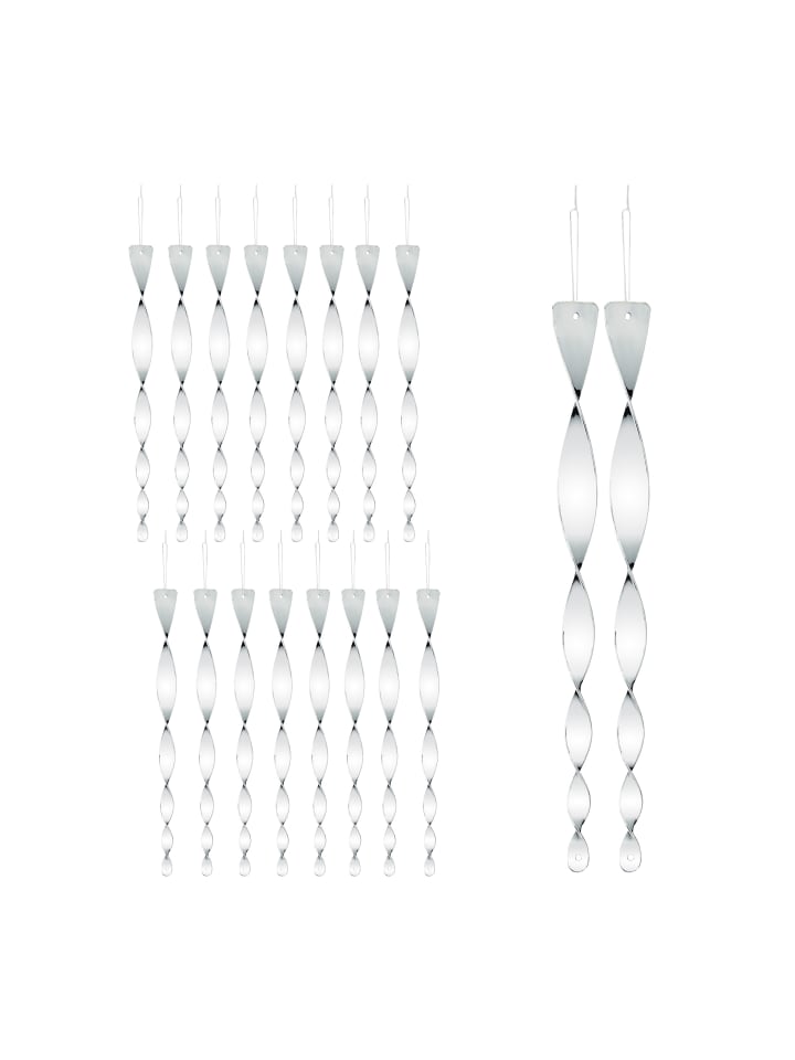 relaxdays 18 x Vogelabwehr Spiralen in Silber günstig kaufen onesize