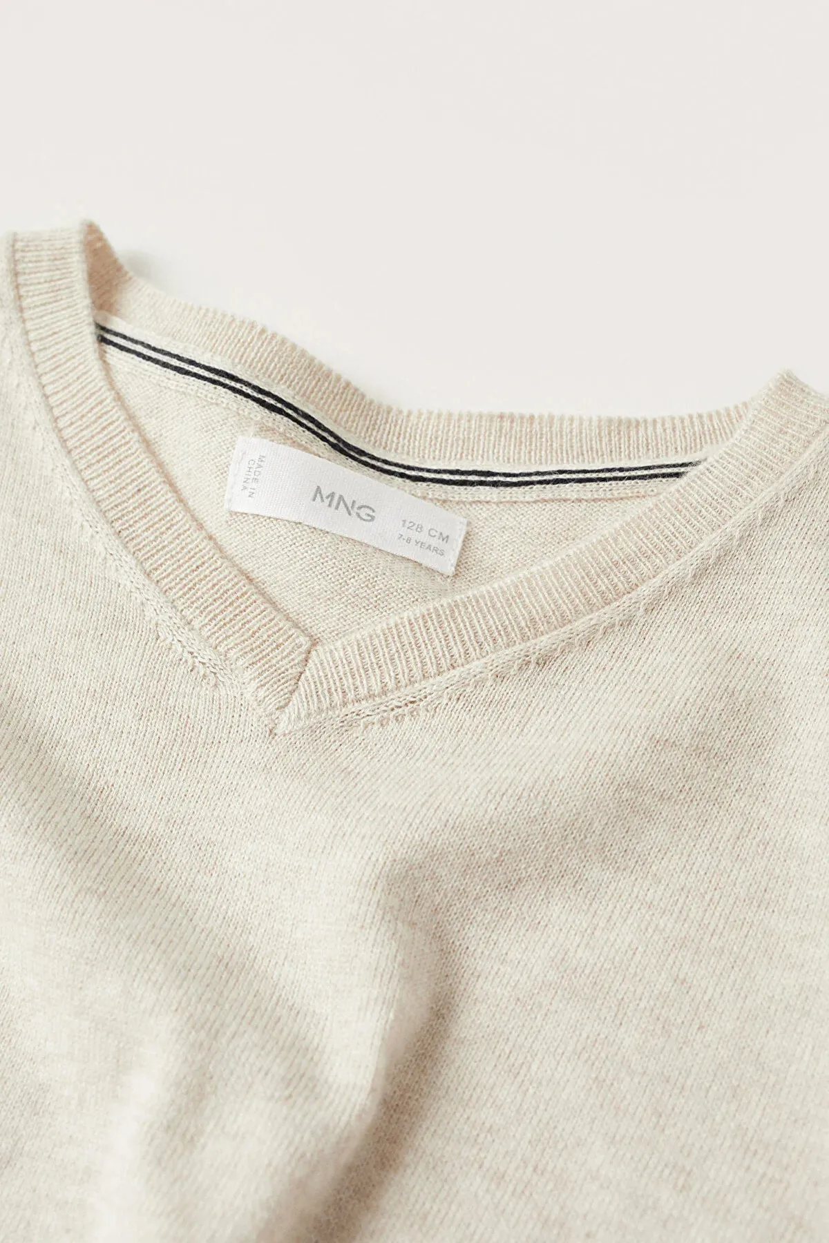 MANGO Kids  Strickweste - Beige - Regular Fit