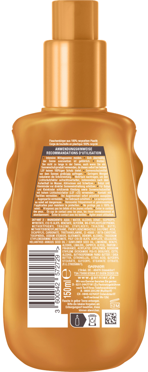 Sonnenspray ideal bronze milk-in Spray, LSF 50, 150 ml