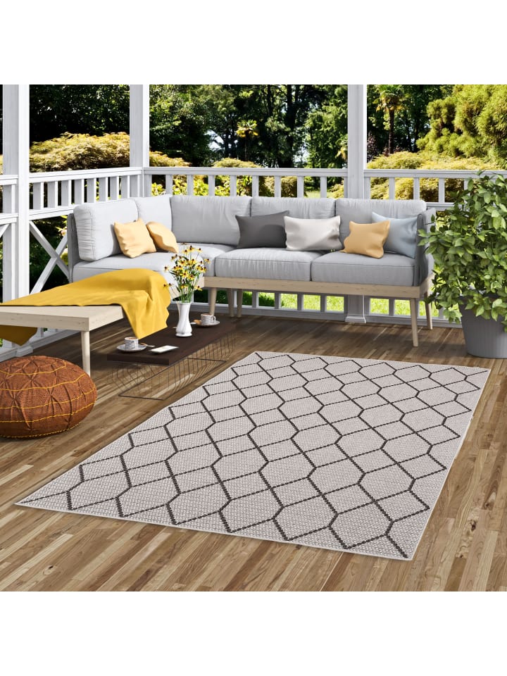 Pergamon In & Outdoor Teppich Marbella Modern in Grijs günstig kaufen