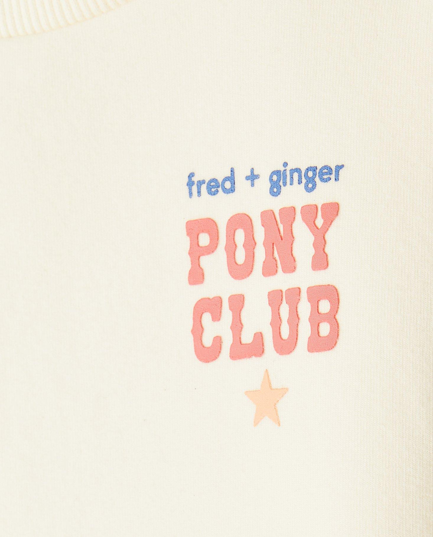 Fred + Ginger pulóver hátlapmintával, 92-134 fehér