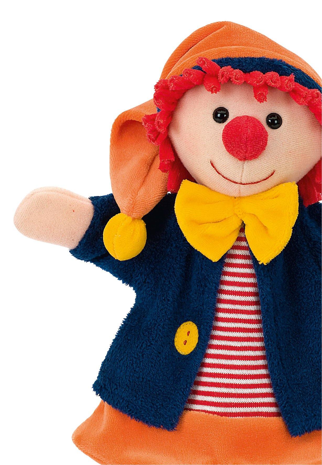 Handpuppe Clown bunt,30 cm für das Kasperletheater