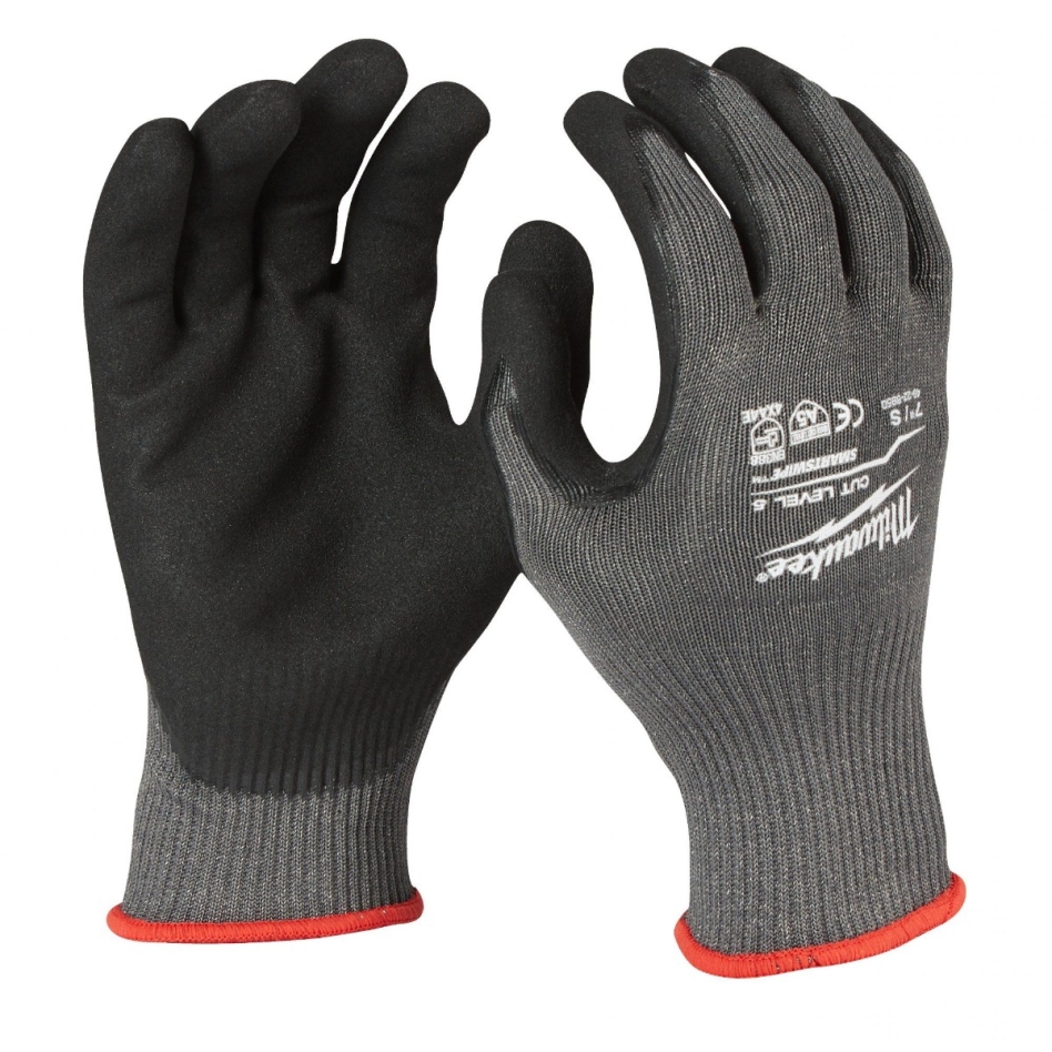 Milwaukee Zubehör 4932471622 Tauchbeschichtete Arbeitshandschuhe Schnittschutzklasse 5/E 12 Paar Größe 8/M