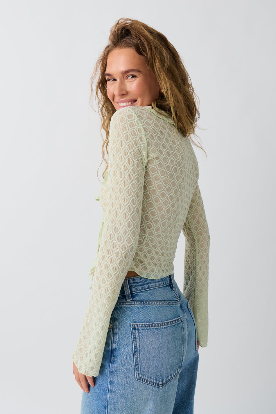 Tie frill top