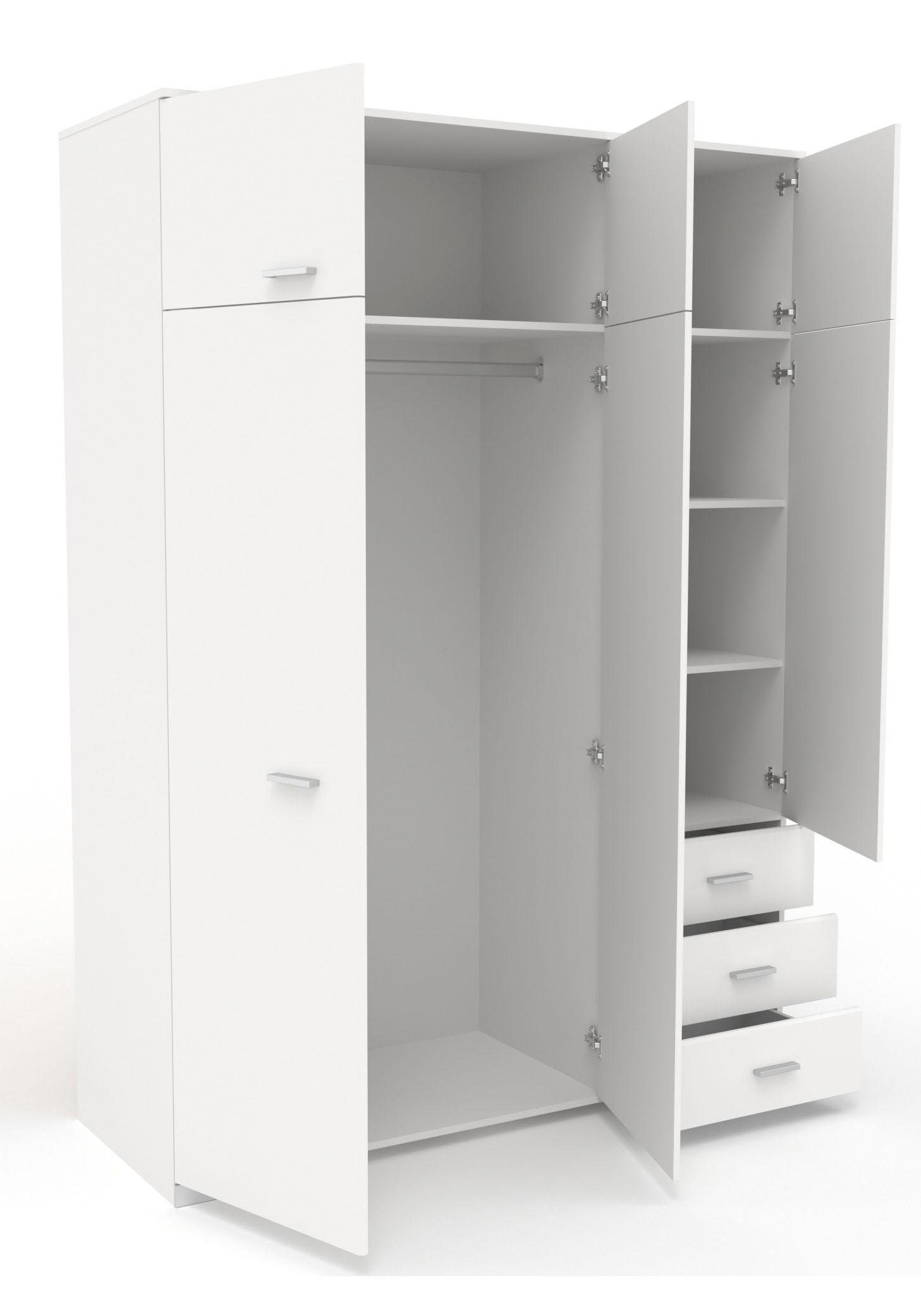 Parisot Jugendzimmer-Set Galaxy, (Set, 3-St., Kleiderschrank, Bett, Nachttisch)
