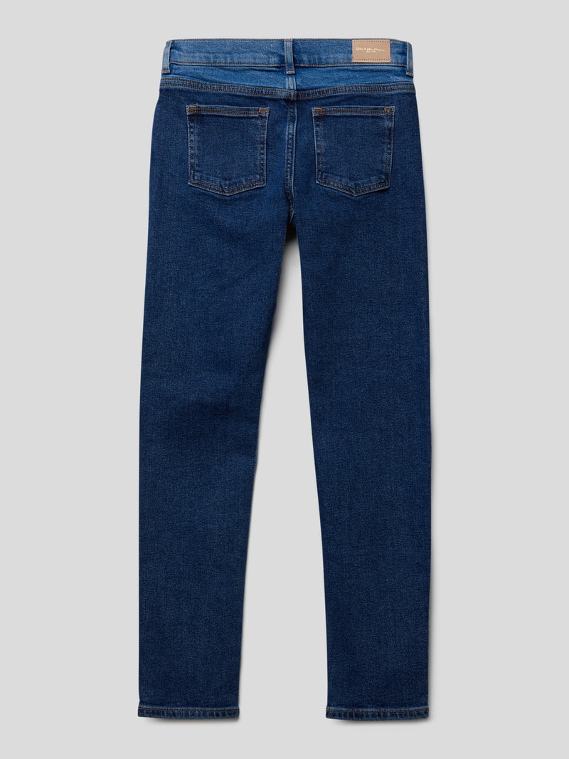 Jeans in Two-Tone-Machart in blau