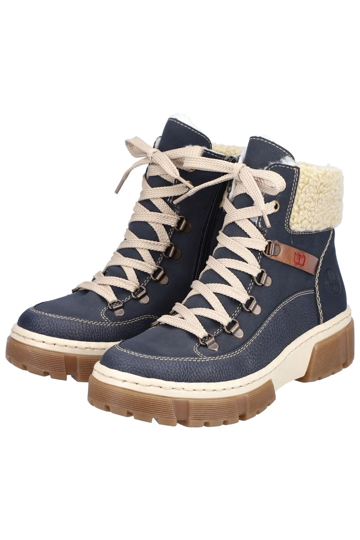 Rieker  Stiefelette - Blau - Flacher Absatz